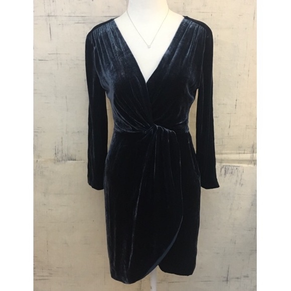 Theory Dresses & Skirts - Theory Meleesa Vintage Teal Glossed Velvet Dress